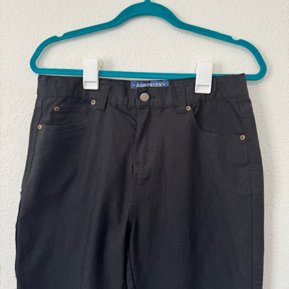 Bass Creek Workwear Pants Womens 14/16 Black Carpenter Utility Elastic Back - Picture 3 of 10